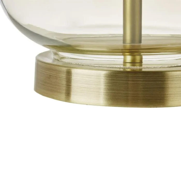 Ellipse Table Lamp Set Of 2 - Elegant Blue Glass Base with White Drum Shade - Image 10