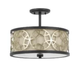 Elegant 60W x 2 Carmel 2 Light Metal Semi-Flush/Pendant Chandelier with Adjustable Height - Image 2