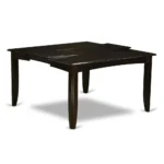 Elegant 5-Piece Dining Set with Extendable Table & Upholstered Chairs - Solid Asian Hardwood, Cappuccino Finish - Image 4