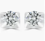 Sterling Silver Moissanite Earrings | 5mm 0.79 Carat | Dazzling & Eco-Friendly
