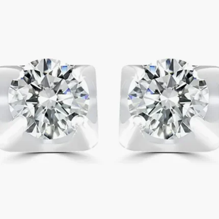 Sterling Silver Moissanite Earrings | 5mm 0.79 Carat | Dazzling & Eco-Friendly