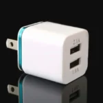 USB Wall Charger Plug Block Cube 2 Port Portable Fast Charger - Quick Charge, Universal Compatibility