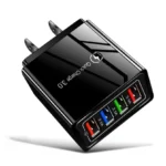 USB Wall Charger Plug Block Cube 4 Port Portable Quick Charger | Fast Charging for iPhone, Samsung, and More