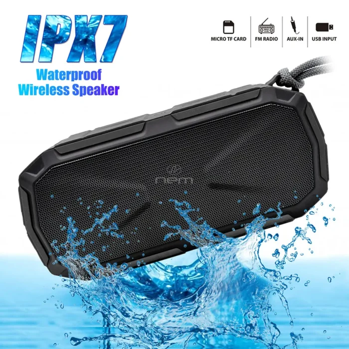 Water Resistant Bluetooth Speaker with Enhanced Bass - Portable, Durable & Perfect for Outdoors - Image 1