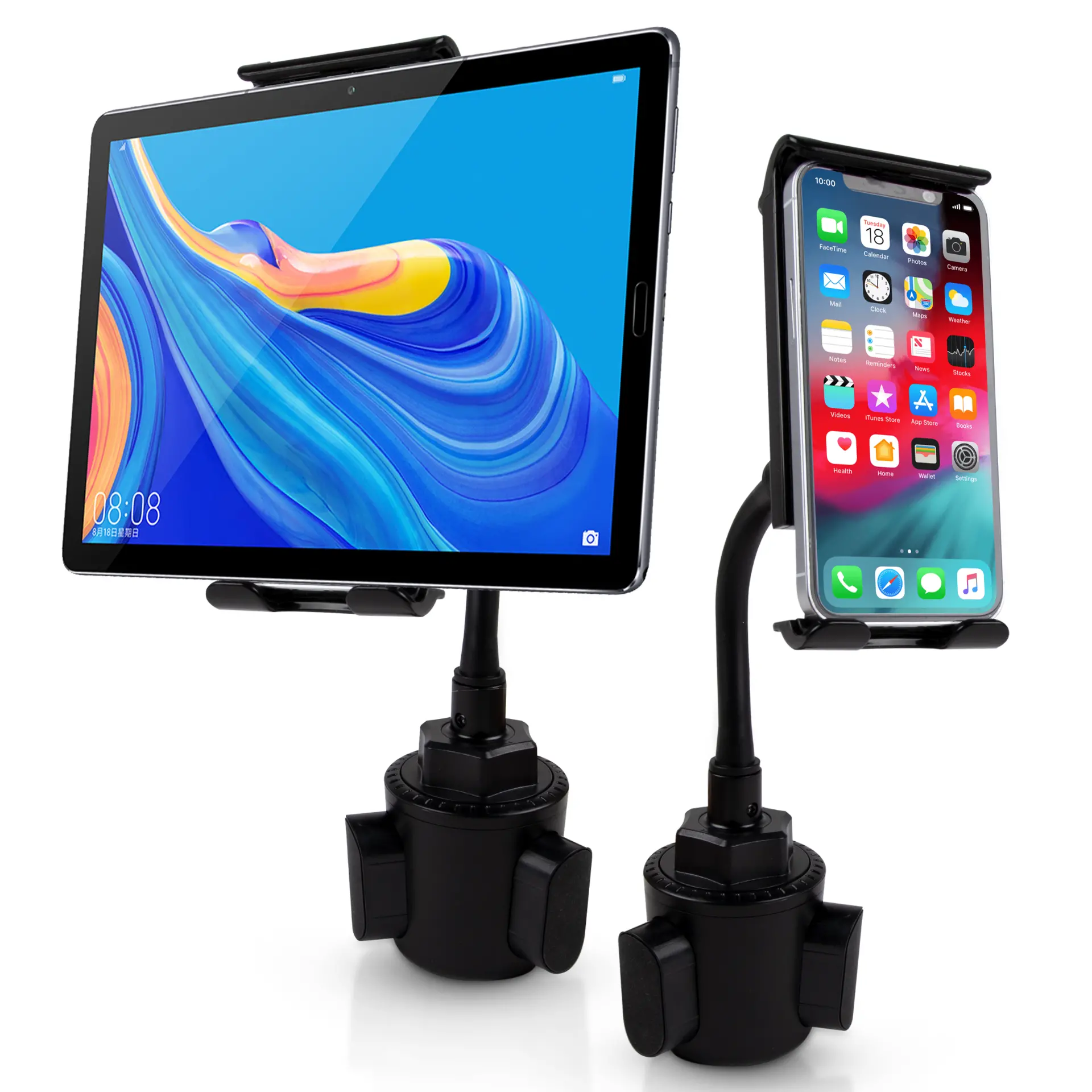 29297620_large.webp Versatile 2-in-1 Cup Car Mount Holder for Tablets and Smartphones Universal Fit, Secure & Flexible - Image 1