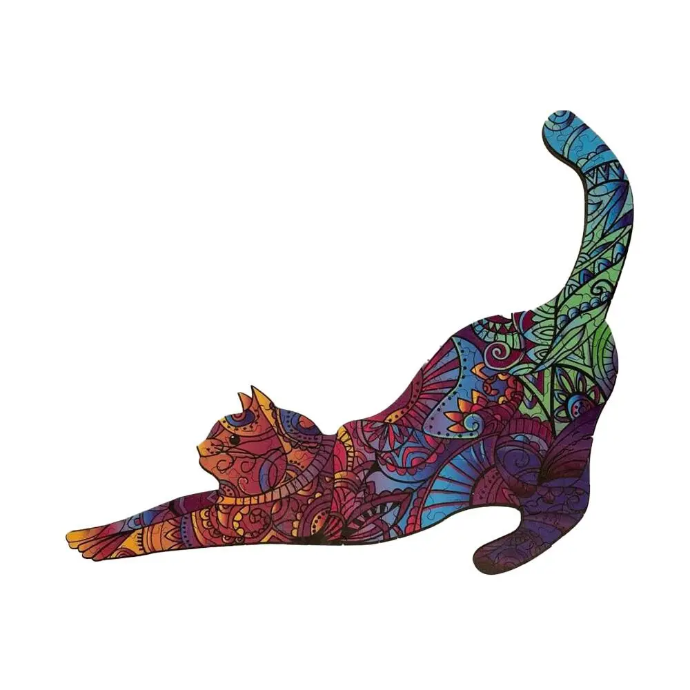 29771324_large.webp Lifemax Animal Jigsaw Puzzle: Cat - Colorful & Engaging Wooden Puzzle for Brain Stimulation & Dexterity - Image 1