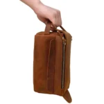 Dado Leather Dopp Kit | Premium Handmade Leather Toiletry Bag for Travel & Organization - Image 4