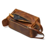 Dado Leather Dopp Kit | Premium Handmade Leather Toiletry Bag for Travel & Organization - Image 12