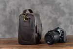 The Calista | Handcrafted Full-Grain Leather Camera Bag - Small, Durable DSLR & Mirrorless Case - Image 4