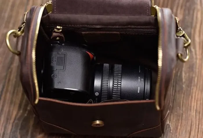 The Calista | Handcrafted Full-Grain Leather Camera Bag - Small, Durable DSLR & Mirrorless Case - Image 10