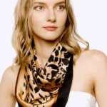 Stylish Animal Print Satin Scarf - Luxurious 100% Polyester, Versatile 28" x 28" Accessory
