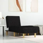 vidaXL Chaise Longue - Elegant Black Fabric Reclining Sofa | Ultimate Relaxation & Comfort