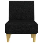 vidaXL Chaise Longue - Elegant Black Fabric Reclining Sofa | Ultimate Relaxation & Comfort - Image 4