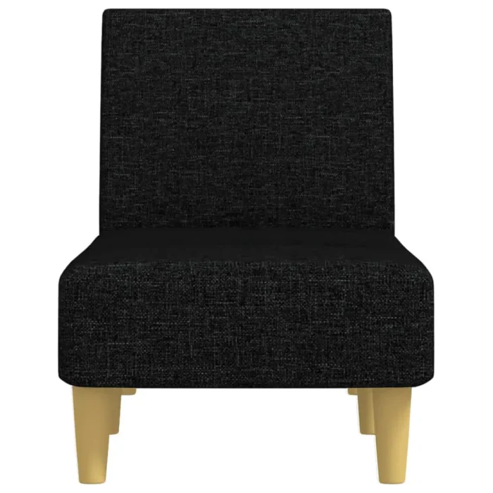 vidaXL Chaise Longue - Elegant Black Fabric Reclining Sofa | Ultimate Relaxation & Comfort - Image 4