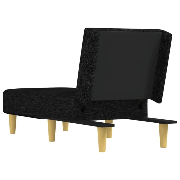 vidaXL Chaise Longue - Elegant Black Fabric Reclining Sofa | Ultimate Relaxation & Comfort - Image 5