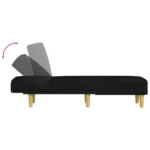 vidaXL Chaise Longue - Elegant Black Fabric Reclining Sofa | Ultimate Relaxation & Comfort - Image 6
