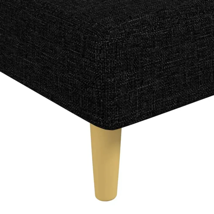 vidaXL Chaise Longue - Elegant Black Fabric Reclining Sofa | Ultimate Relaxation & Comfort - Image 7