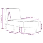 vidaXL Chaise Longue - Elegant Black Fabric Reclining Sofa | Ultimate Relaxation & Comfort - Image 9