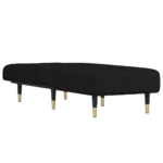 vidaXL Chaise Longue Black Velvet - Multifunctional Recliner for Home Comfort - Image 3