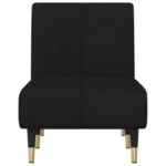 vidaXL Chaise Longue Black Velvet - Multifunctional Recliner for Home Comfort - Image 4