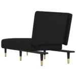 vidaXL Chaise Longue Black Velvet - Multifunctional Recliner for Home Comfort - Image 5
