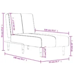 vidaXL Chaise Longue Black Velvet - Multifunctional Recliner for Home Comfort - Image 9
