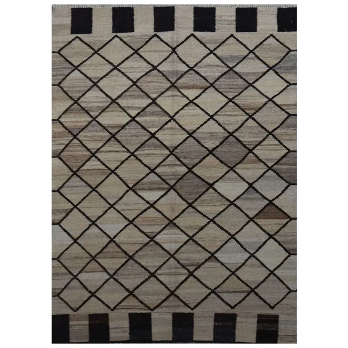 Ariana Handmade Kabul Kilim Rug - Genuine Wool, Bohemian Style | Add Elegance to Your Home - Image 1
