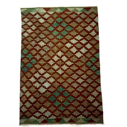 Afghan Handmade Cherrywood Kilim Rug - Unique Design & Exceptional Quality