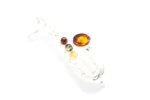 Multi Amber Saxophone Brooch | Sterling Silver & Baltic Amber - Elegant & Unique Jewelry for Music Lovers - Image 2