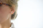 Amber Music Note Stud Earrings - Sterling Silver & Baltic Amber | Elegant & Unique Jewelry - Image 7