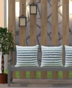 Linden Street 100% Cotton Ombre Textured Stripe Decorative Pillow - 20" x 20" - Elegant & Comfortable Home Accent - Image 2
