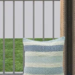 Linden Street Handwoven Textured Stripe Pillow 20x20 - Elegant Dobby Weave Pattern, Stylish & Cozy Home Decor Cushion