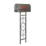 Savannah Curbside Mailbox with Personalized Monogram Post - Rust Resistant & Ornate Design