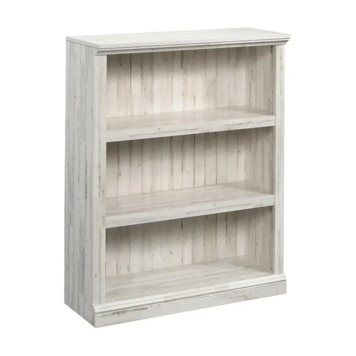 Sleek 3 Shelf Bookcase - White Plank Finish | Organize and Showcase Your Belongings - Image 2