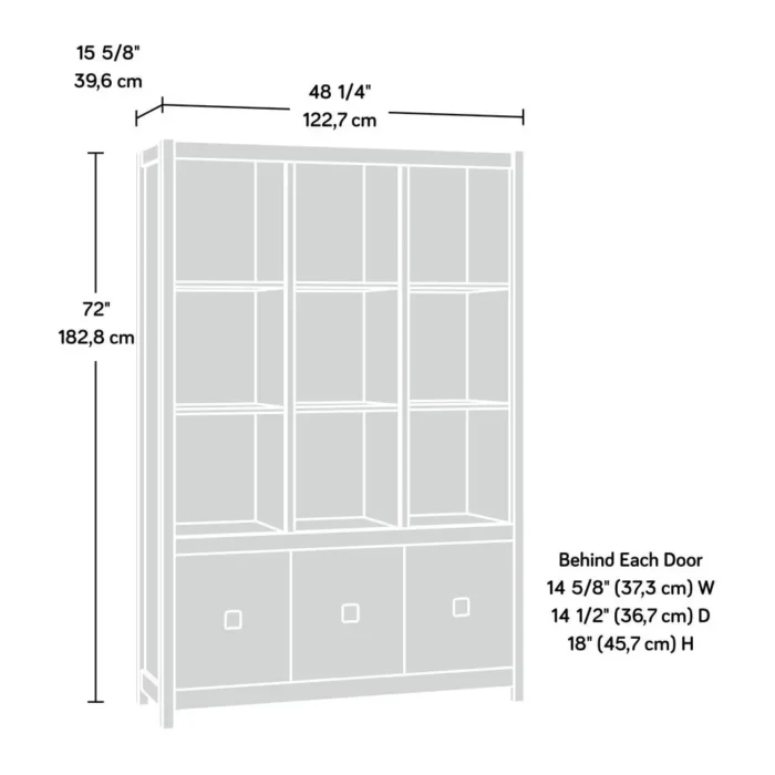 Cannery Bridge Storage Wall in Lintel Oak - Rustic & Versatile Home Organizer - Image 5