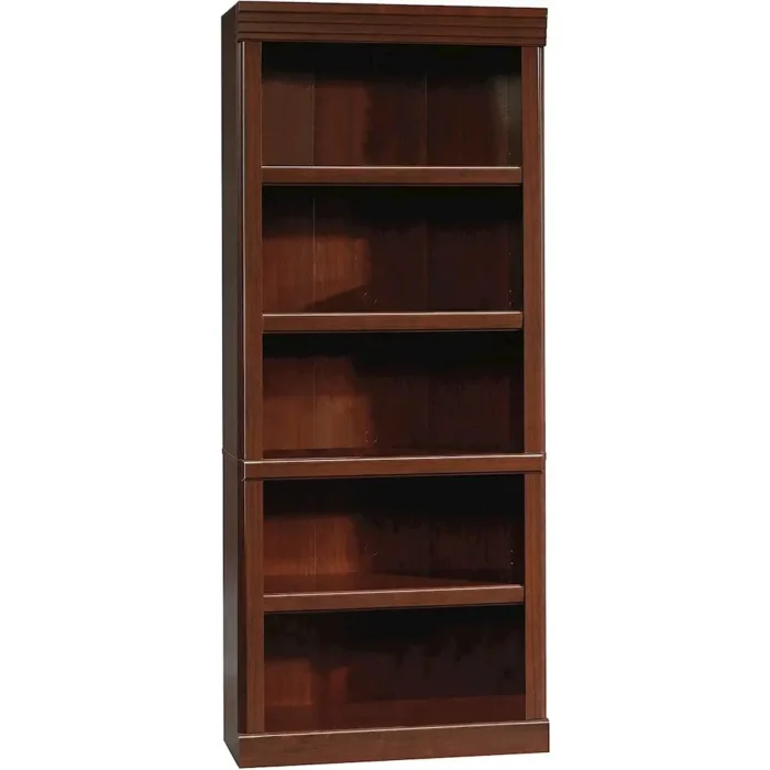 Heritage Hill Library 5-Shelf Bookshelf - Classic Cherry Finish, Elegant & Versatile Storage - Image 1
