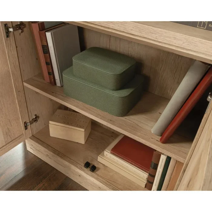 Elegant 5-Shelf Library Bookcase in Prime Oak - Cottage Style Furniture - Image 4