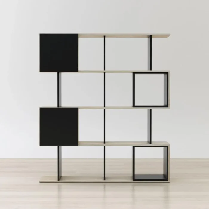 Alliance Geometric Bookcase - Modern Contemporary Storage Solution | Sleek Design & Practical Functionality - Image 1