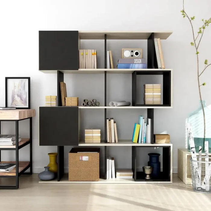 Alliance Geometric Bookcase - Modern Contemporary Storage Solution | Sleek Design & Practical Functionality - Image 2