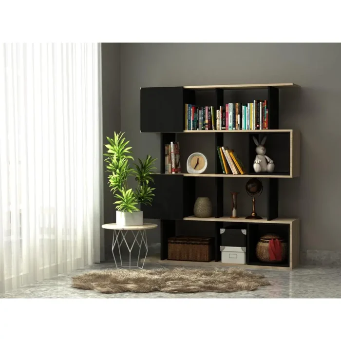 Alliance Geometric Bookcase - Modern Contemporary Storage Solution | Sleek Design & Practical Functionality - Image 5