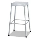 Stylish and Durable 29" Bar-Height Backless Steel Stool - Silver Finish, Supports Up to 250 lb - Perfect for Home & Commercial Use