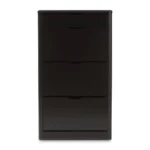 Baxton Studio Cayla Modern & Contemporary Black Wood Shoe Cabinet - Stylish & Functional Storage - Image 3