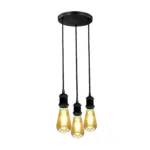 3 Head Pendant Braided Fabric Flex Lamp Holder Fitting - Vintage Industrial Style Lighting | LEDSONE Lighting - Image 5