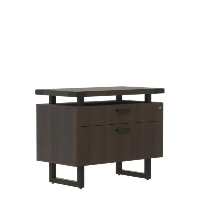 Mirella Lateral File Southern Tobacco Finish - Lockable, Dual Drawers, Contemporary Home or Office Storage - Image 3