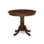 Elegant Mahogany Dining Room Set 5-Piece Round Wood Table & Chairs | Premium Quality & Space-Saving Design - Image 3
