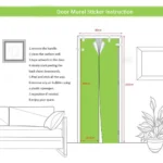 3D Abstract Vinyl Door Mural Sticker - Transform Your Space with Creative Cover Art - Image 7