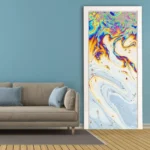 3D Abstract Vinyl Door Mural Sticker - Transform Your Space with Creative Cover Art - Image 9
