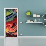 3D Abstract Vinyl Door Mural Sticker - Transform Your Space with Creative Cover Art - Image 10