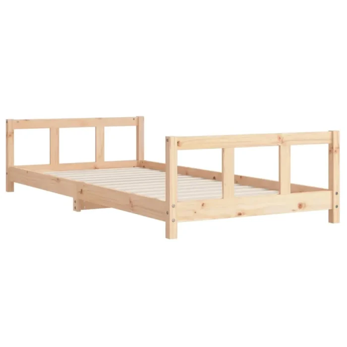 vidaXL Kids Bed Frame 90x200 cm Solid Wood Pine - Timeless, Sturdy & Functional - Image 3