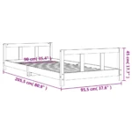 vidaXL Kids Bed Frame 90x200 cm Solid Wood Pine - Timeless, Sturdy & Functional - Image 8